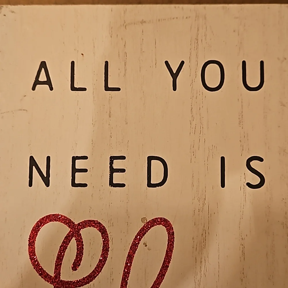 All you need is Love Wooden picture